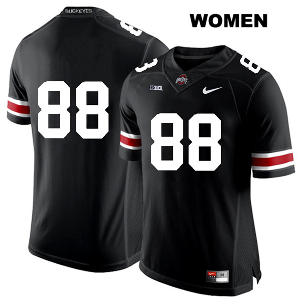 Ohio State Buckeyes Women's Jeremy Ruckert #88 White Number Black Authentic Nike No Name College NCAA Stitched Football Jersey UA19B12RD